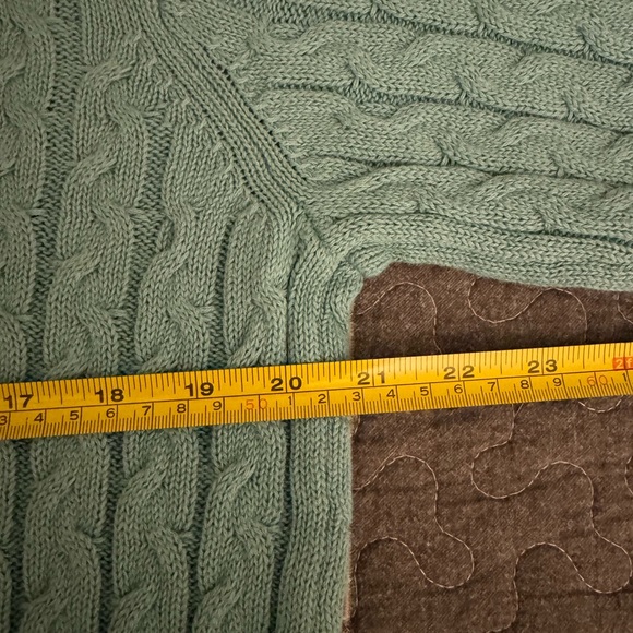 Karen Scott Cable Knit Pullover Green Sweater Size Extra Large - Picture 7 of 7